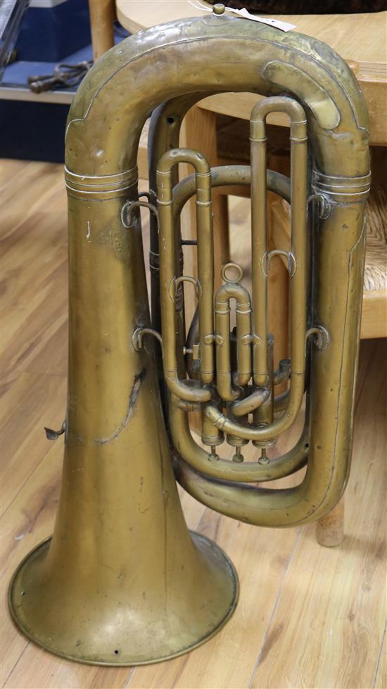 A Boosey & Co. brass euphonium